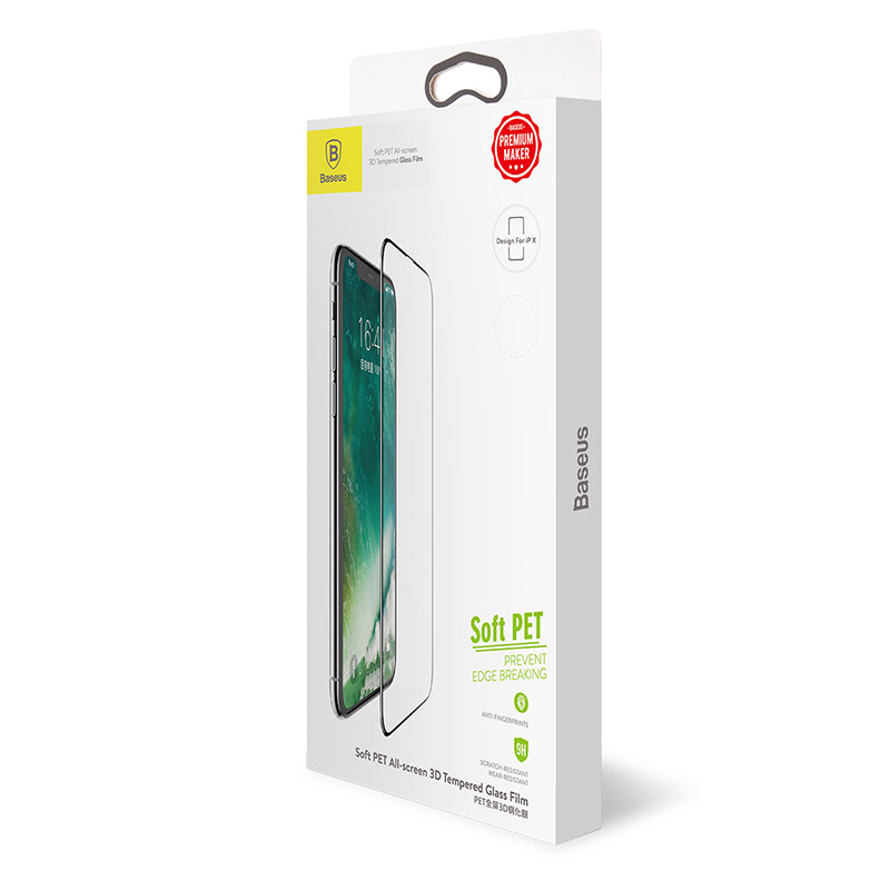 Folie Sticla Curbata iPhone XS Baseus Anti-Bluelight Arc-Surface - SGAPIPHX-KF01 - Clear