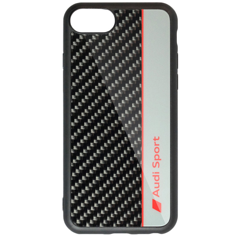Husa iPhone 7 Audi Sport Carbon - Gri 8-R8/D1-GY