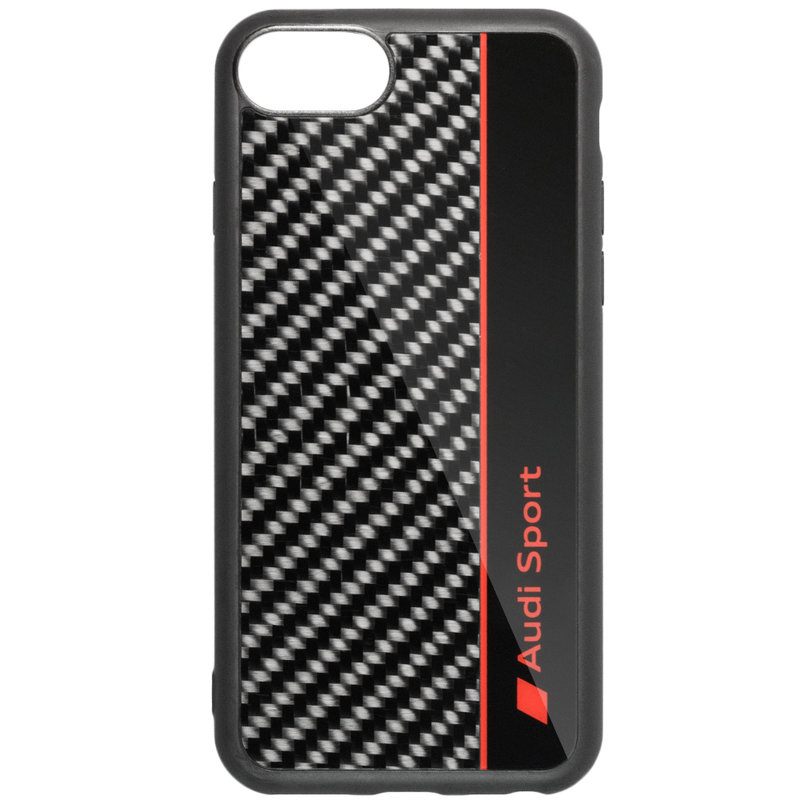 Husa iPhone 7 Audi Sport Carbon - Negru 8-R8/D1-BK