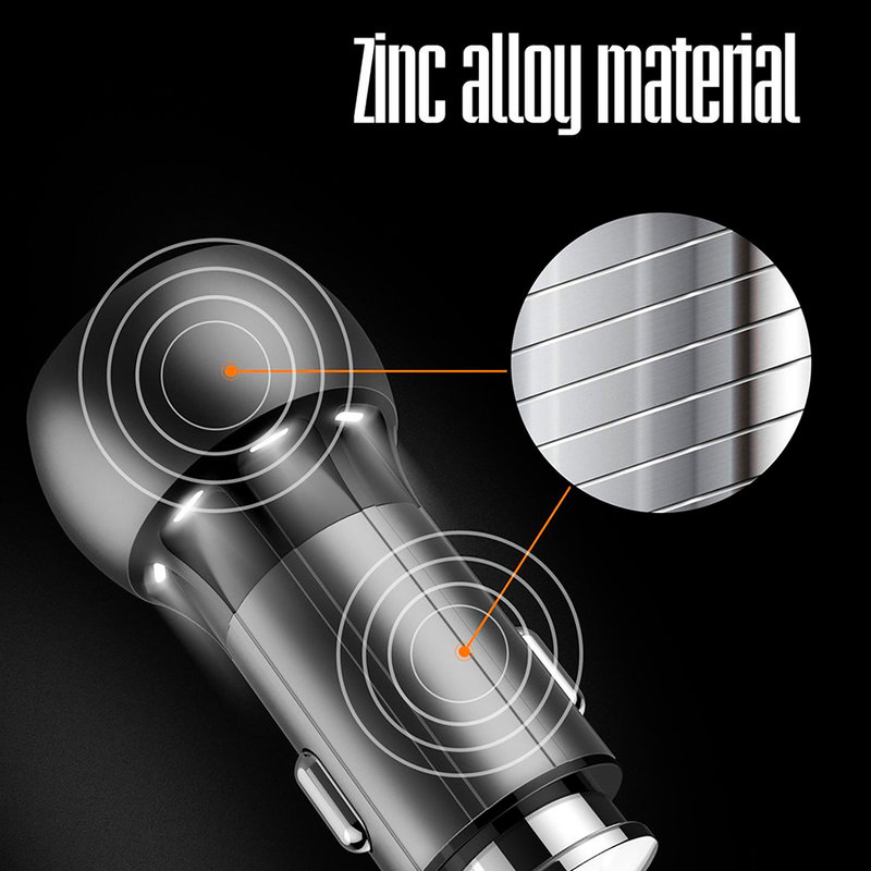 Incarcator Auto LDNIO C503Q QC 3.0 2xUSB 3.0A + Cablu Micro-USB - Albastru Inchis