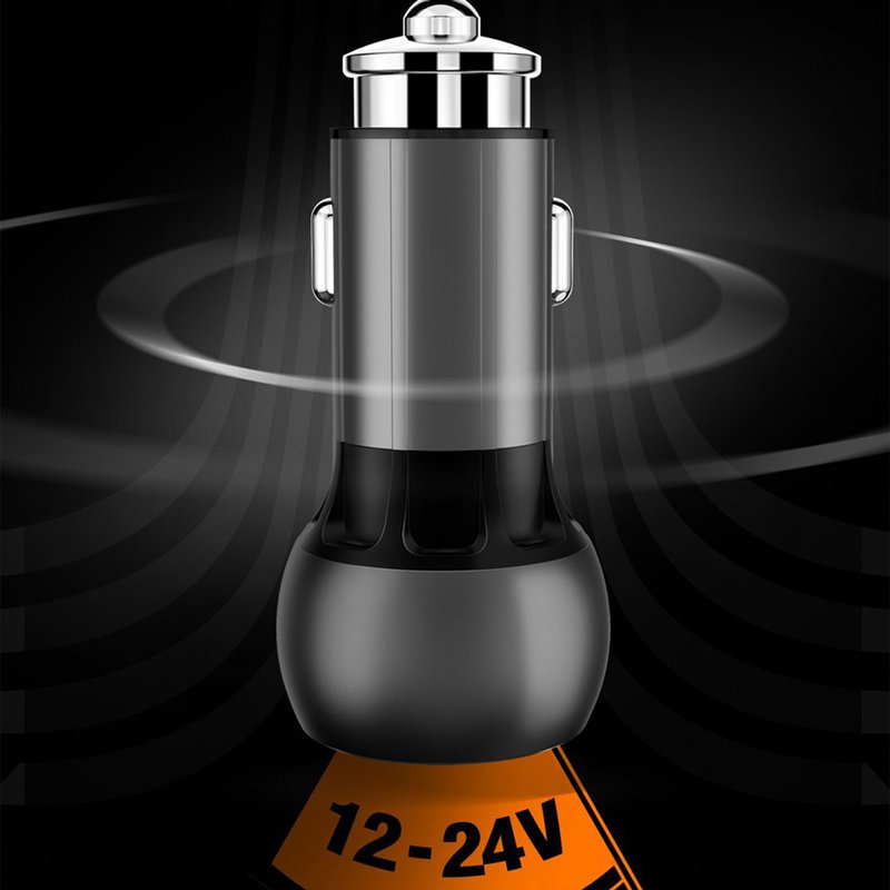 Incarcator Auto LDNIO C503Q QC 3.0 2xUSB 3.0A + Cablu Micro-USB - Albastru Inchis