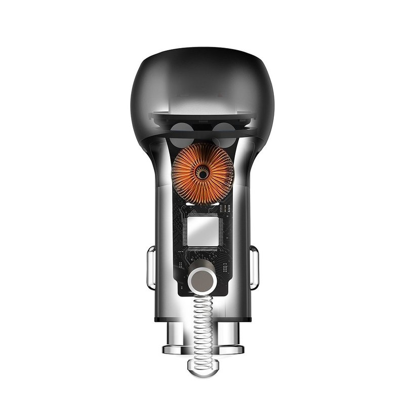 Incarcator Auto LDNIO C503Q QC 3.0 2xUSB 3.0A + Cablu Micro-USB - Albastru Inchis