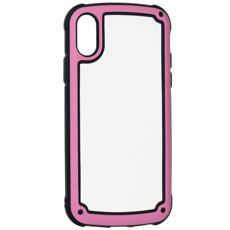 Husa iPhone XS Hybrid Solid Frame - Pink