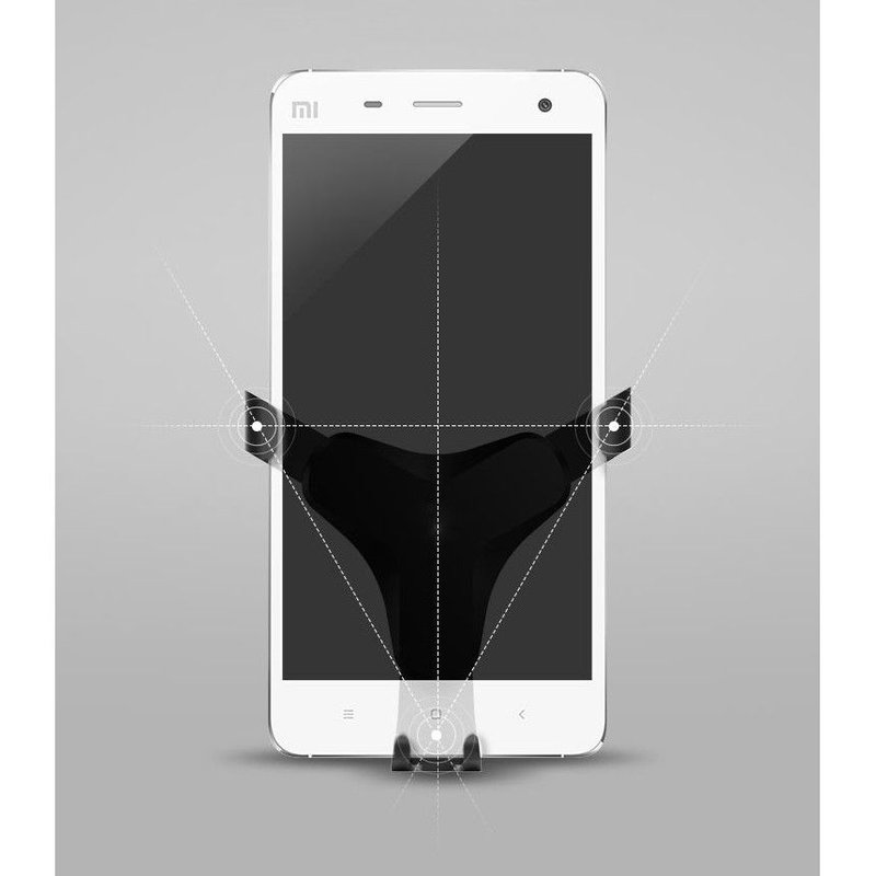 Suport Grila Ventilatie H-02 Gravity Grip Pentru Telefon - Negru