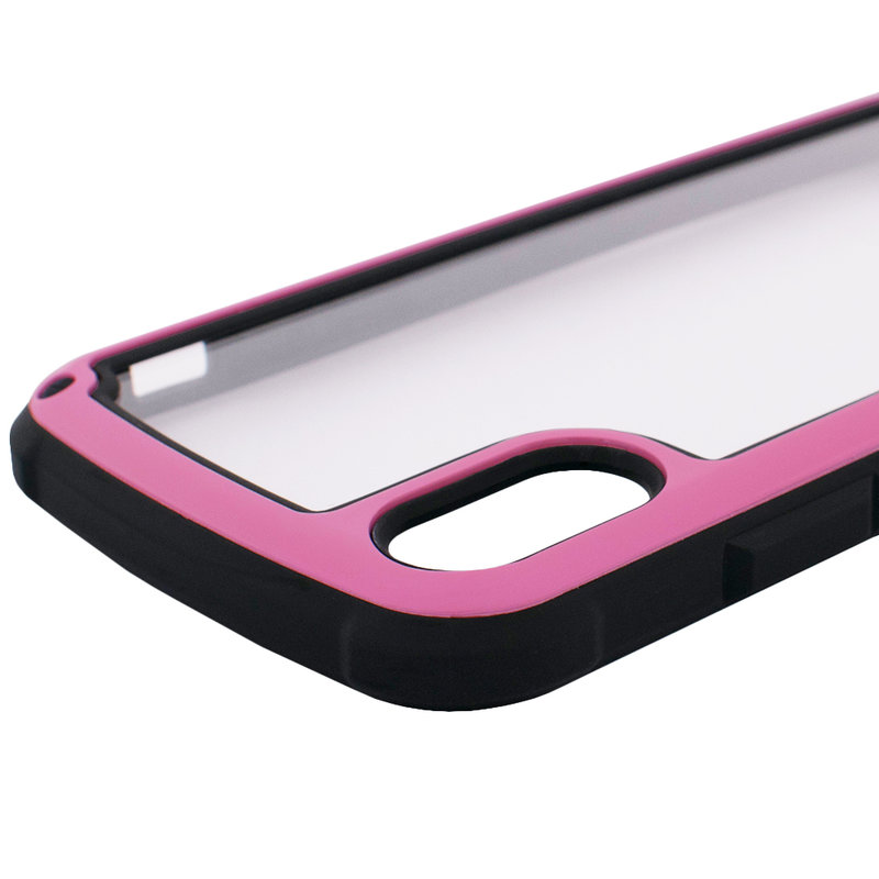 Husa iPhone X, iPhone 10 Hybrid Solid Frame - Pink