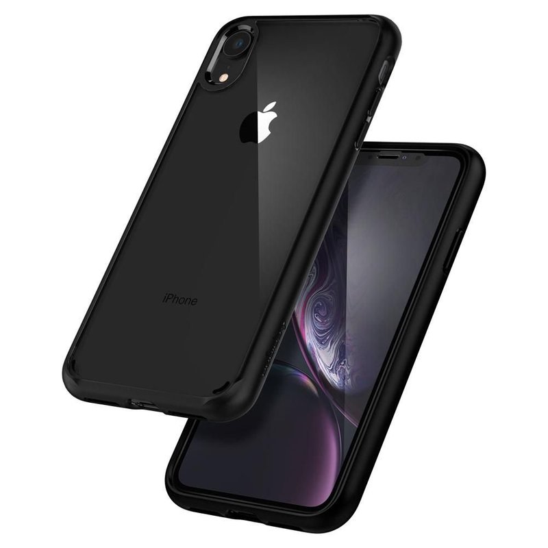 [PACHET 360°] Husa + Sticla IPhone XR SPIGEN Ultra Hybrid - Black