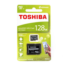Card de memorie MicroSDXC Class 10 128 GB Toshiba M203 + Adaptor SD
