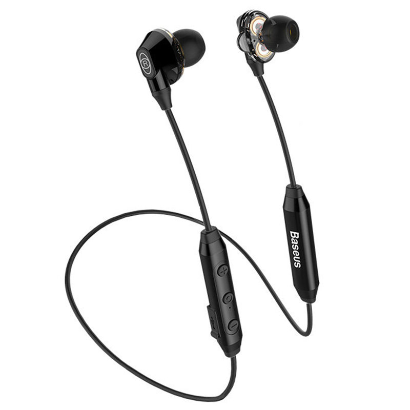 Casti In-Ear Wireless Baseus Encok S10 Bluetooth with Dual Moving-coil - NGS10-01 - Black