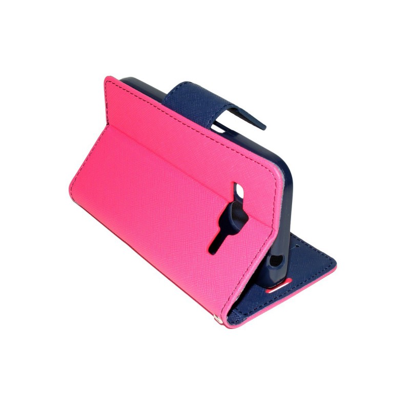 Husa Samsung Galaxy Core Prime G360 Flip Roz-Albastru MyFancy