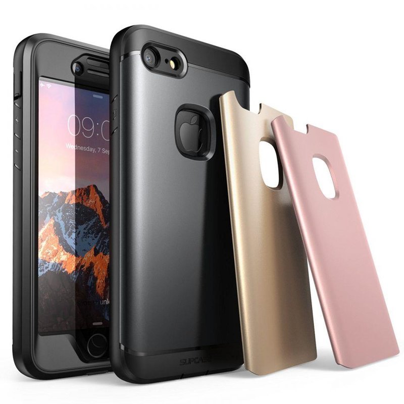 Husa Telefon iPhone 7 Supcase Water Resistant - Black/Pink/Gold