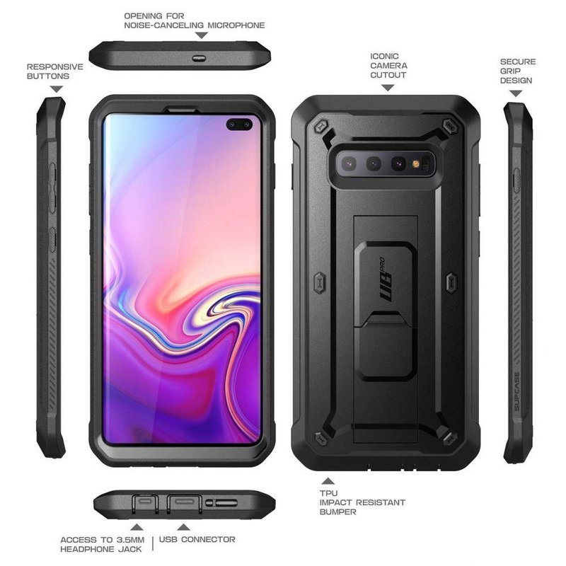 Husa Samsung Galaxy S10 Plus Supcase Unicorn Beetle Pro, negru