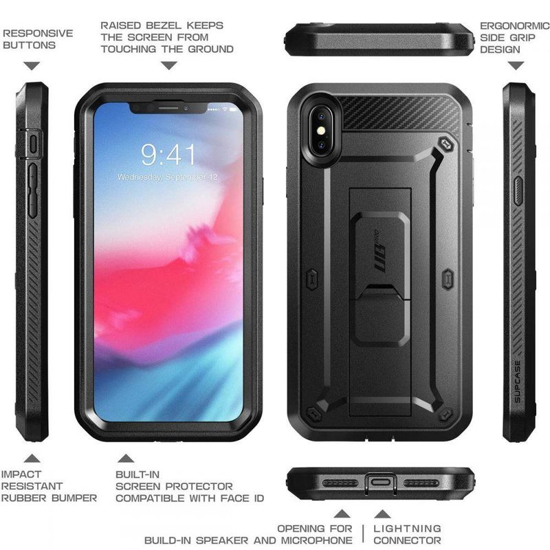 Husa iPhone XS Max Supcase Unicorn Beetle Pro, negru