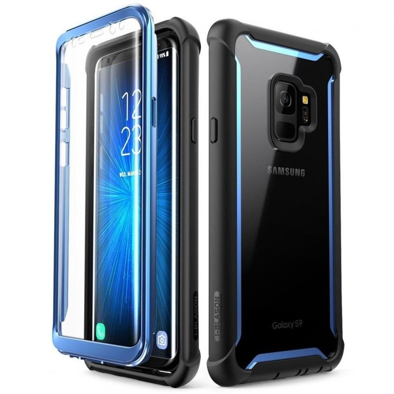 [Pachet 360°]Husa Samsung Galaxy S9 i-Blason Ares SP + Folie Ecran - Black/Blue