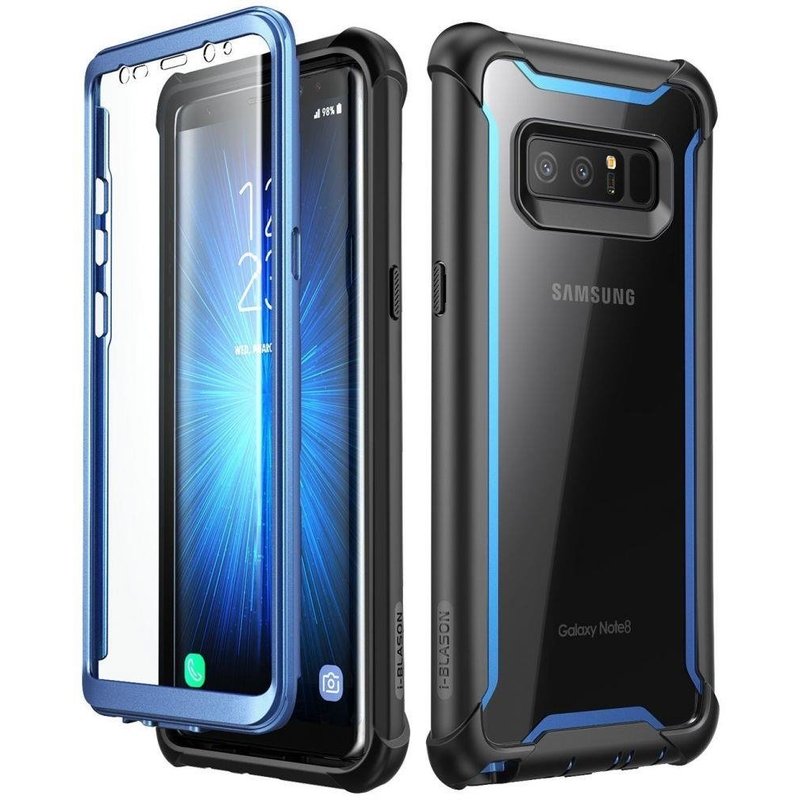 [Pachet 360°]Husa Samsung Galaxy Note 8 i-Blason Ares V2 + Folie Ecran - Black/Blue