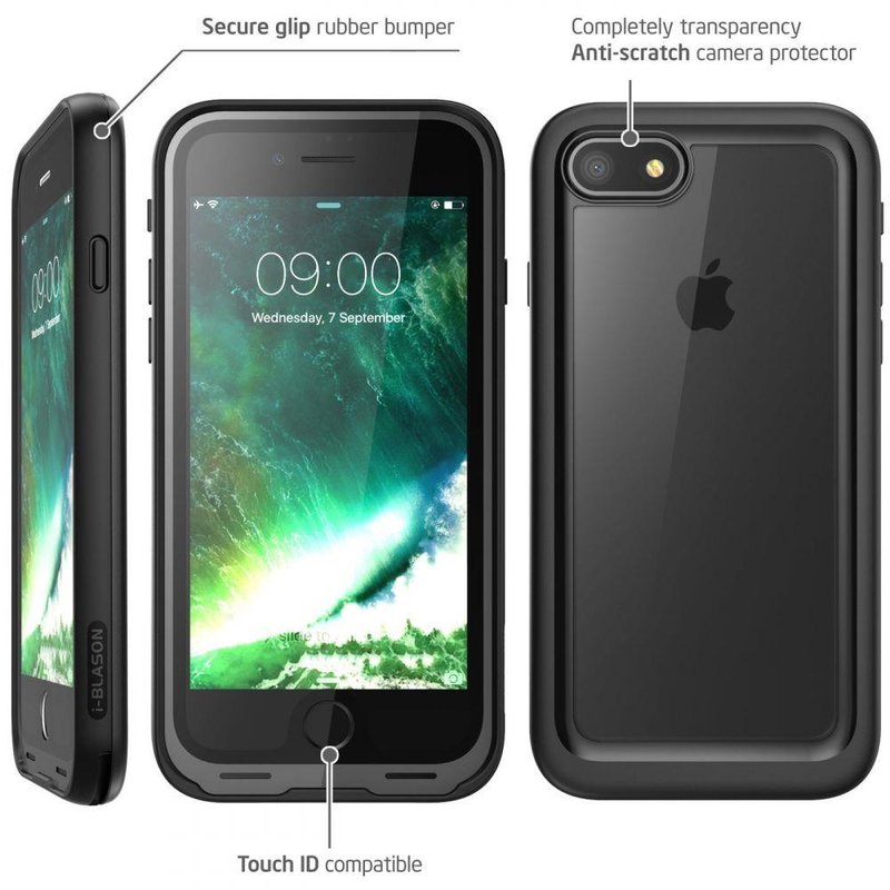 Husa Telefon iPhone 7 i-Blason Aegis Green Case - Black