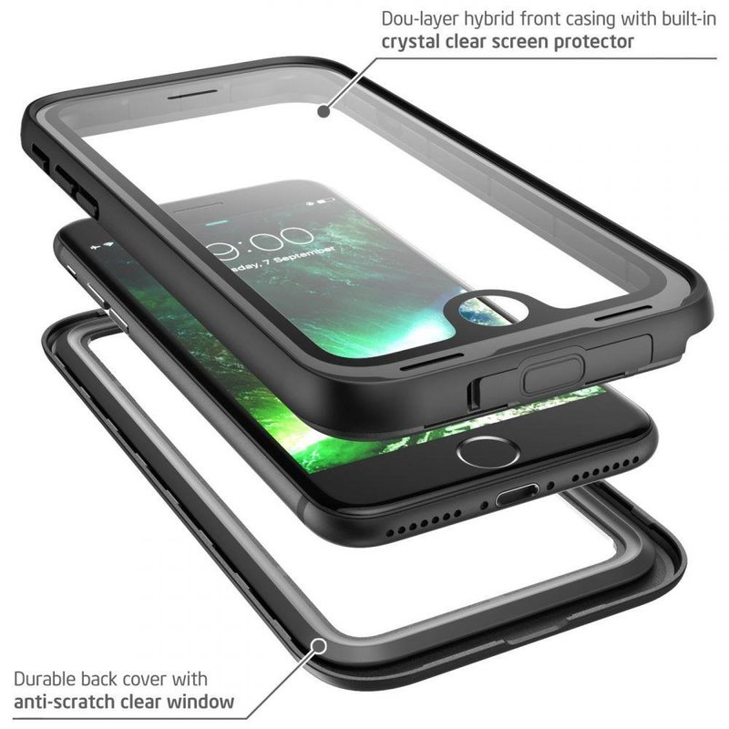 Husa Telefon iPhone 7 i-Blason Aegis Green Case - Black