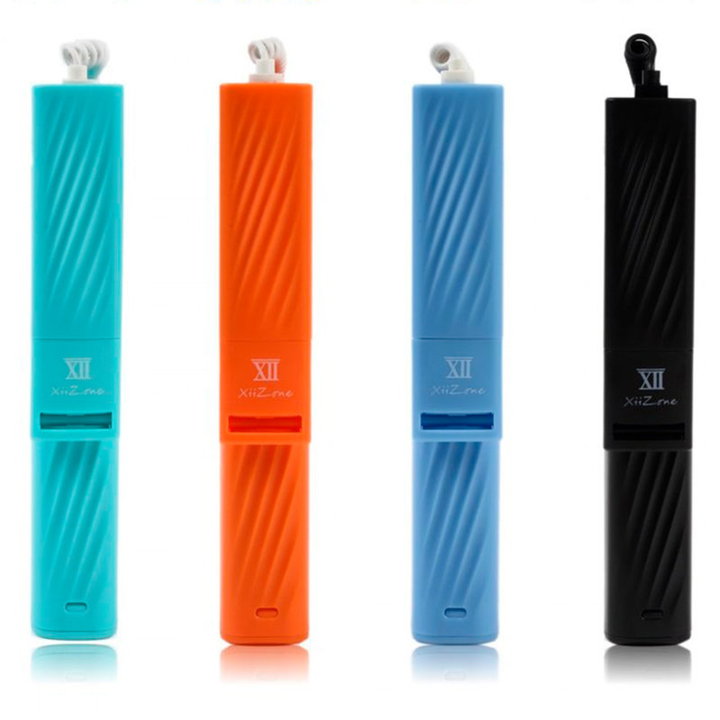 Selfie Stick Mini Lightning Cu Buton Declansator - Orange