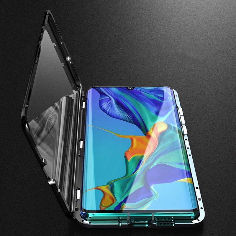 Husa Samsung Galaxy A70 Wozinsky Magnetic 360°, acoperire completa (Fata + Spate) - Negru