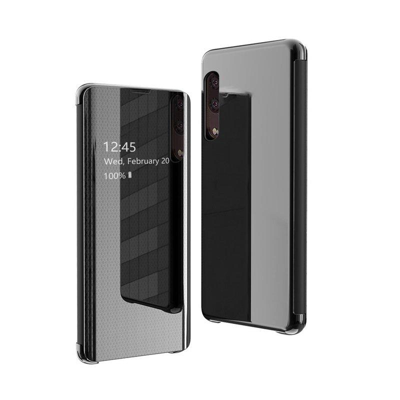 Husa Huawei P30 Lite Flip Grid View Cover Black Catmobile