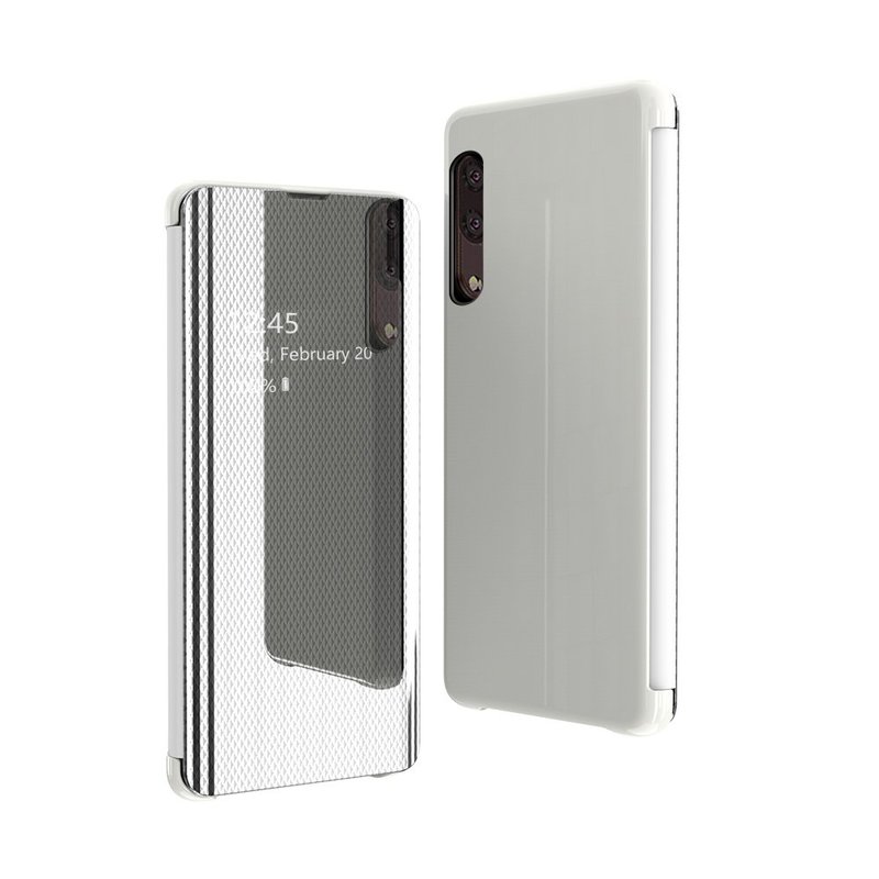 Husa Samsung Galaxy A50 Flip Grid View Cover - Silver