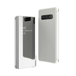 Husa Samsung Galaxy S10 Plus Flip Grid View Cover - Silver