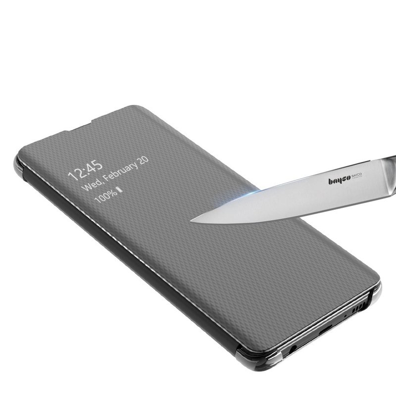 Husa Samsung Galaxy A50 Flip Grid View Cover - Silver