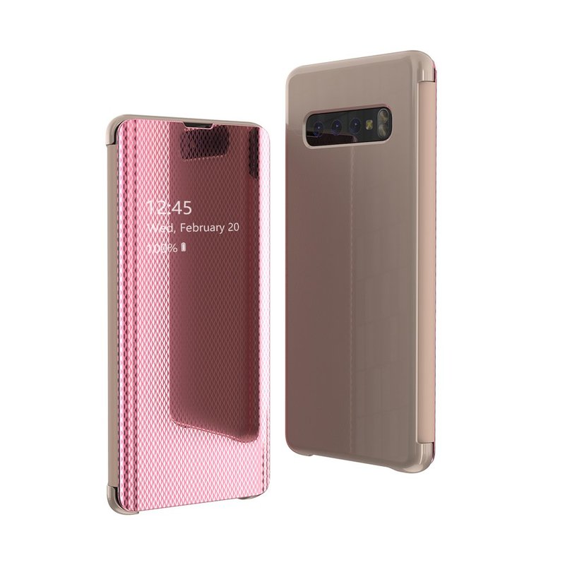 Husa Samsung Galaxy S10 Flip Grid View Cover - Pink