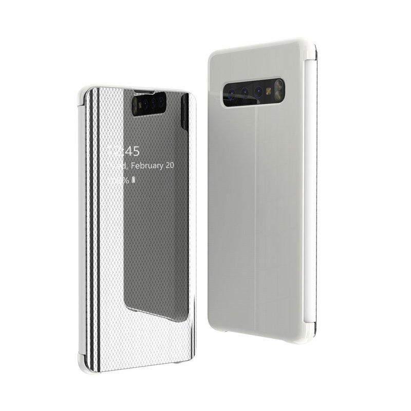 Husa Samsung Galaxy S10 Flip Grid View Cover - Silver