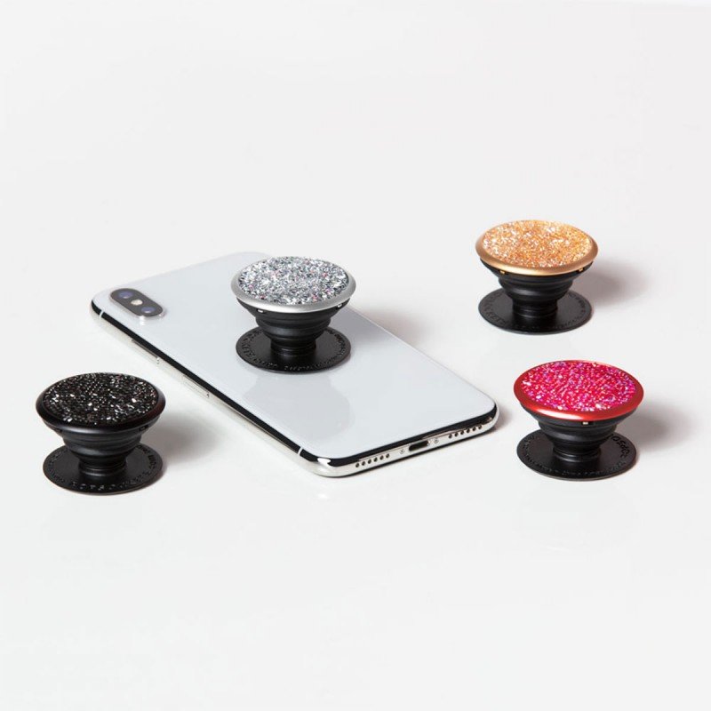 Popsockets Original, Suport Cu Functii Multiple - Silver Crytals