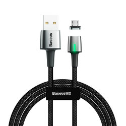 Cablu De Date Baseus Zinc Magnetic USB For Micro-USB 1.5A 2M - CAMXC-B01 - Black