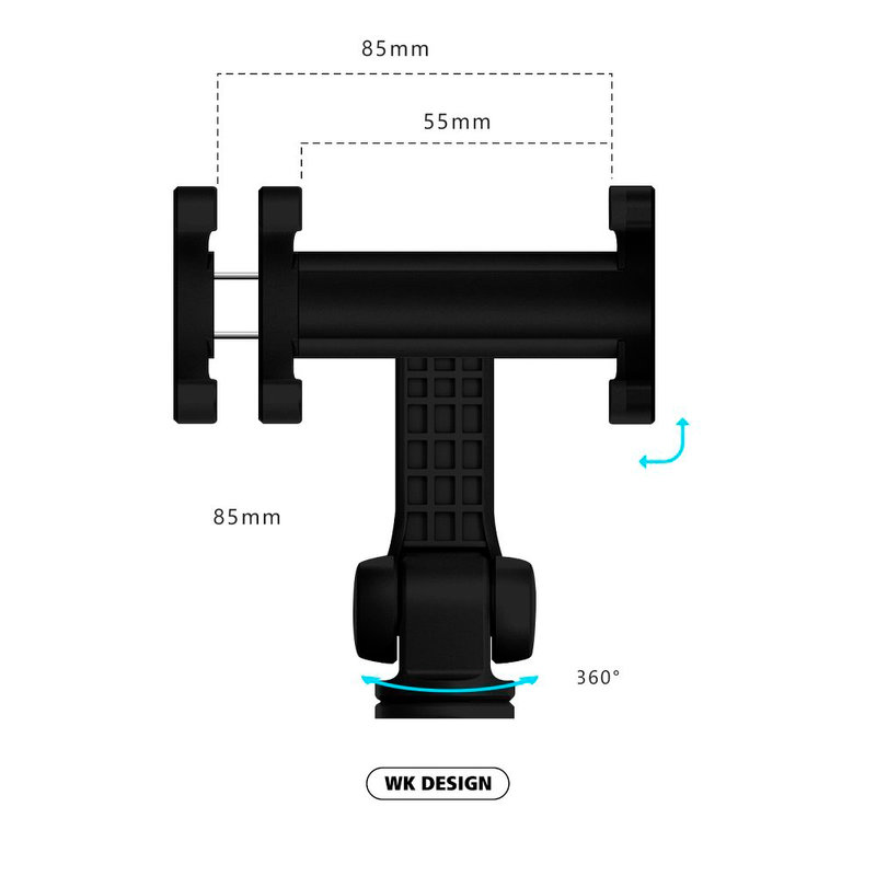 Suport Selfie Wk Design WT-P04 Cu Conexiune Wireless - Negru