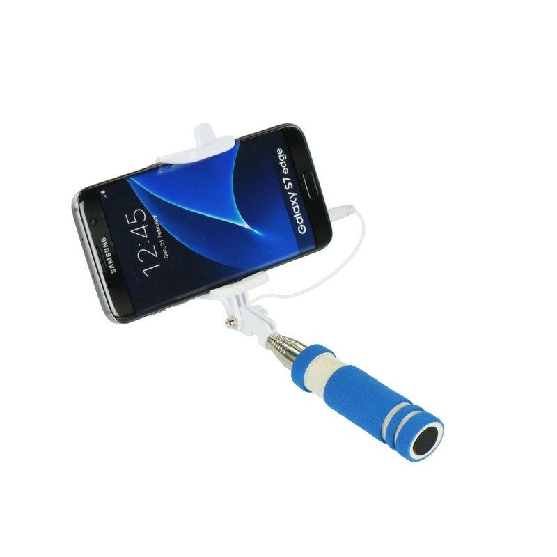 Mini Suport Selfie Blun Mini Jack 3.5mm - Albastru