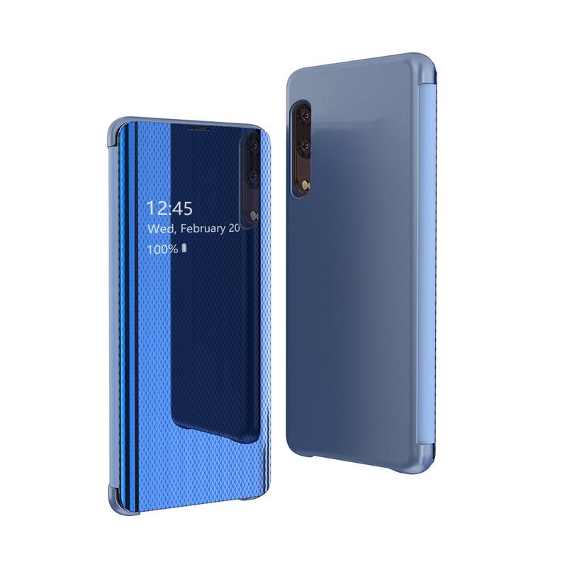 Husa Huawei P30 Lite Flip Grid View Cover Blue Catmobile