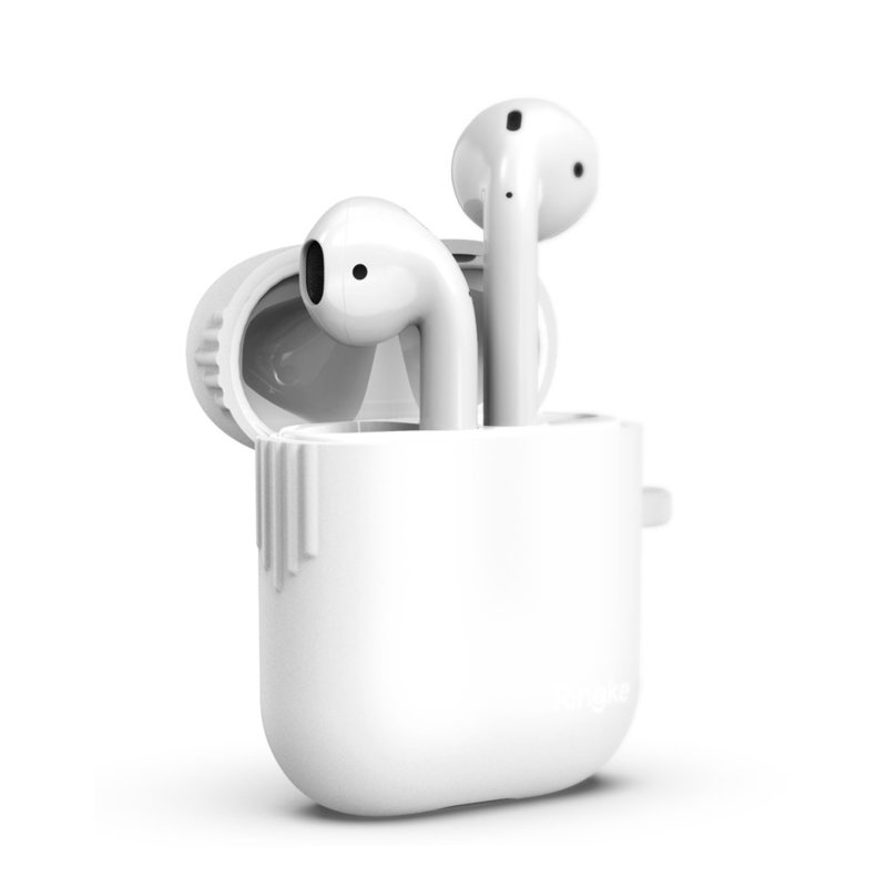 Husa Pentru Apple Airpods Din Silicon Protector Ringke Case - 8809659048607 - White