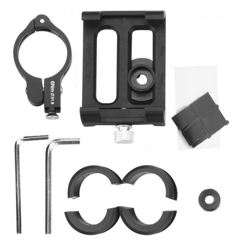 Suport Bicicleta, Din Metal, Cu Prindere De Ghidon, Pentru Telefoane - Negru G84