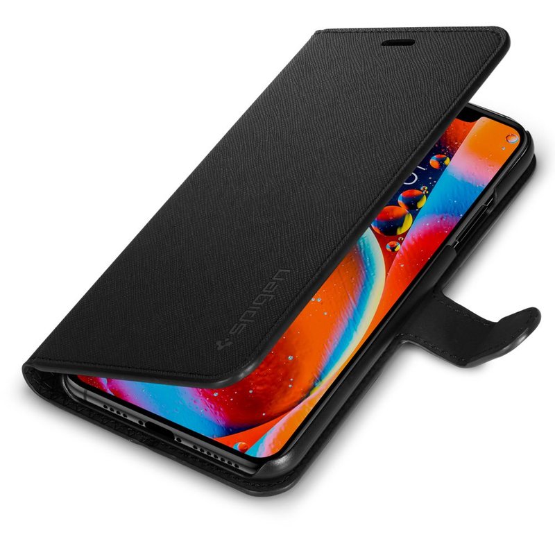 Husa iPhone 11 Pro Max Spigen Wallet S - Saffiano Black