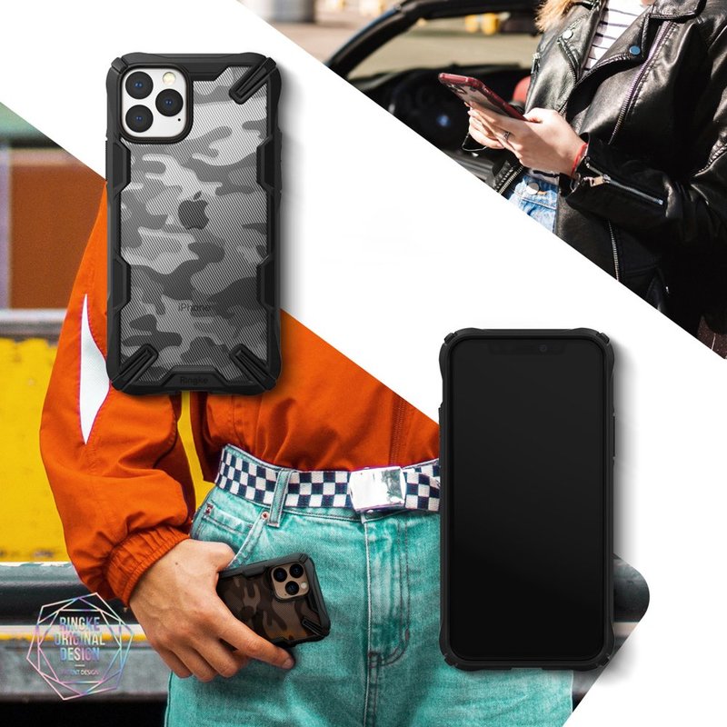 Husa iPhone 11 Pro Ringke Fusion X - Camo Black