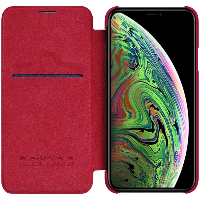 Husa iPhone 11 Nillkin QIN Leather, rosu