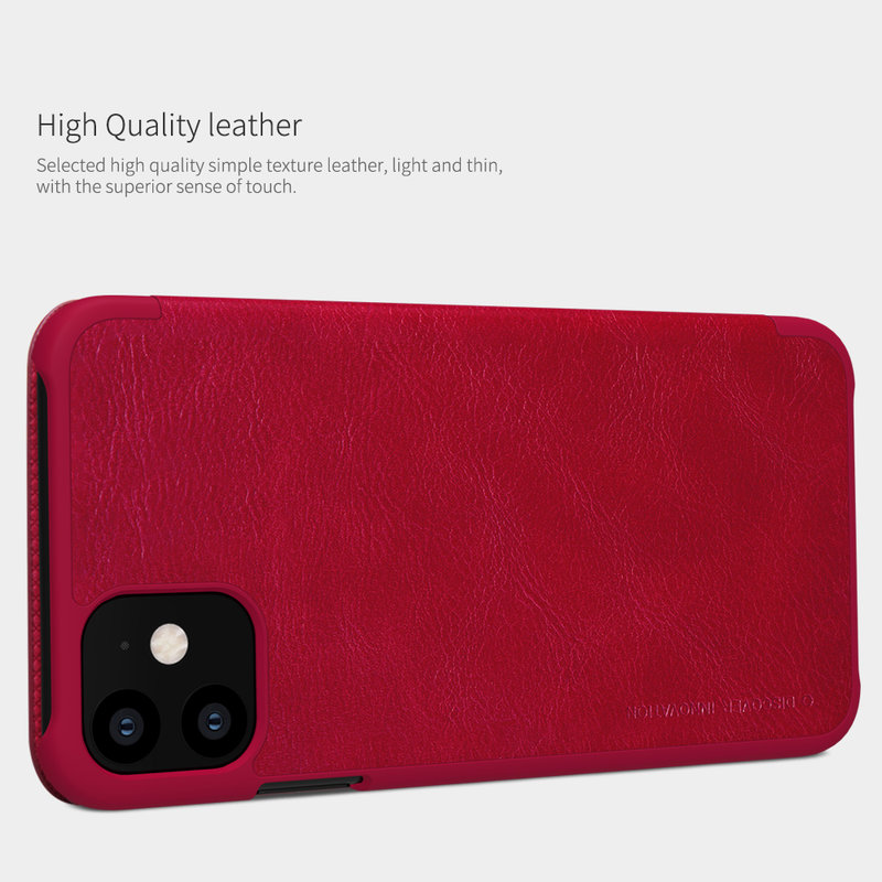 Husa iPhone 11 Nillkin QIN Leather, rosu