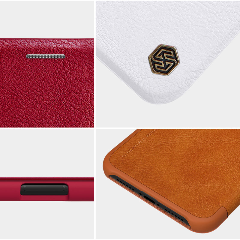 Husa iPhone 11 Nillkin QIN Leather, rosu