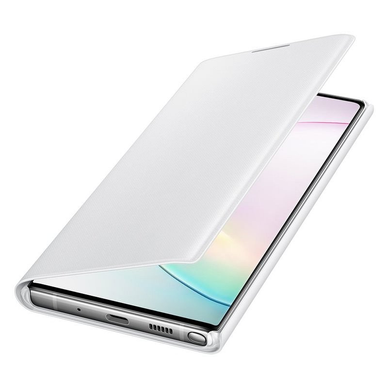 Husa Originala Samsung Galaxy Note 10 Plus LED View Cover - EF-NN975PWEGWW - White