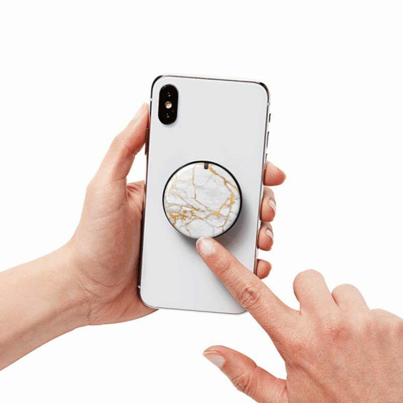 Popsockets Original, Suport Cu Functii Multiple - PopMirror Stone Marble Gloss