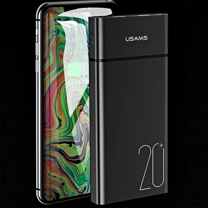 Baterie Externa USAMS PB14 Dual USB Power Bank 20000 mAh - US-CD75 - Black