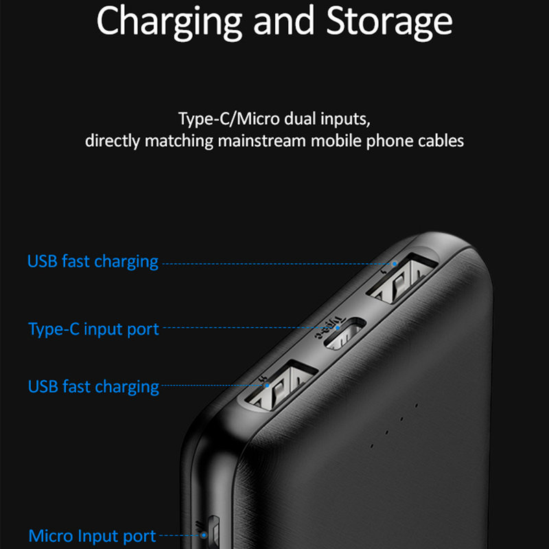 Baterie Externa USAMS PB19 Dual USB Power Bank 20000 mAh - US-CD80 - Black