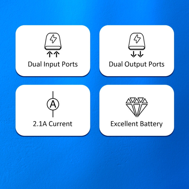 Baterie Externa USAMS PB19 Dual USB Power Bank 20000 mAh - US-CD80 - White