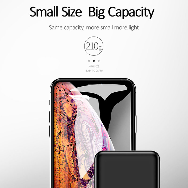 Baterie Externa USAMS PB10 Dual USB Mini Power Bank 10000mAh - US-CD70 - Black