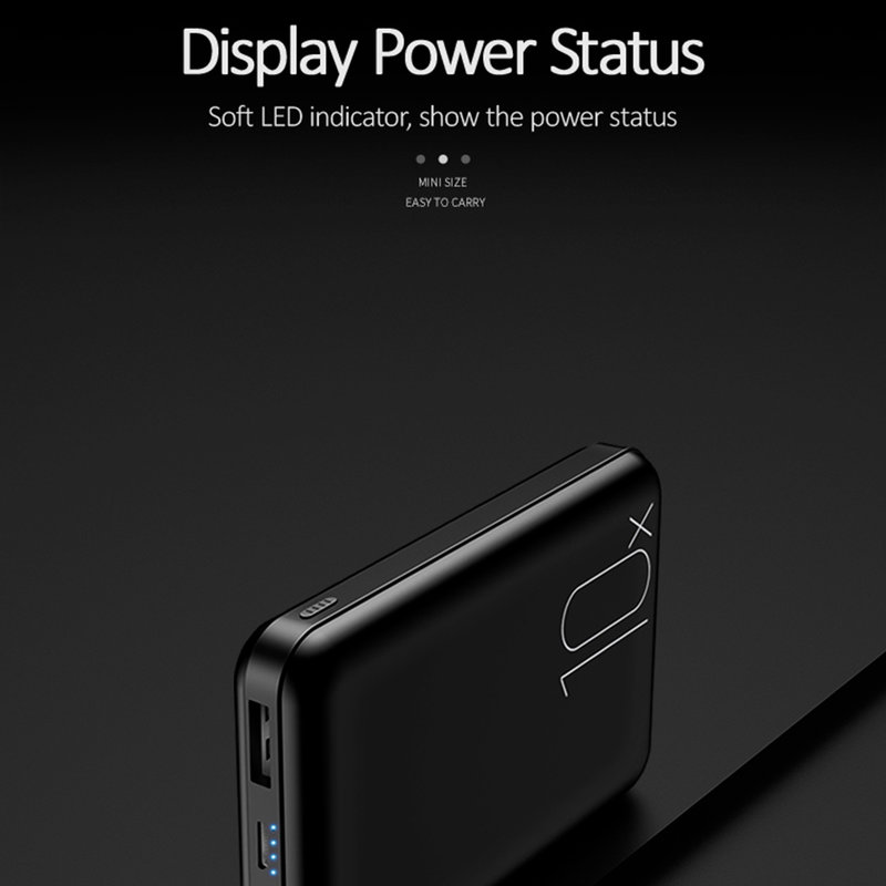 Baterie Externa USAMS PB10 Dual USB Mini Power Bank 10000mAh - US-CD70 - Black