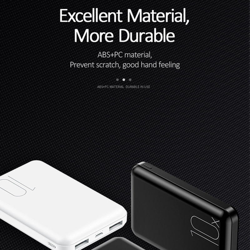 Baterie Externa USAMS PB10 Dual USB Mini Power Bank 10000mAh - US-CD70 - Black