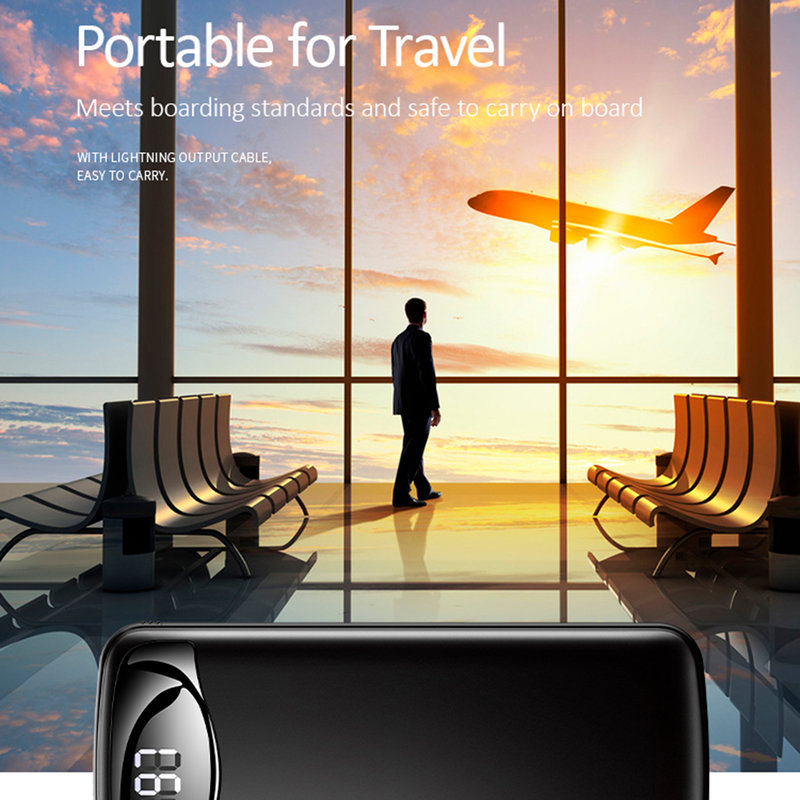 Baterie Externa USAMS PB28 Digital Display Aluminium Alloy 10000mAh - US-CD90 - Red