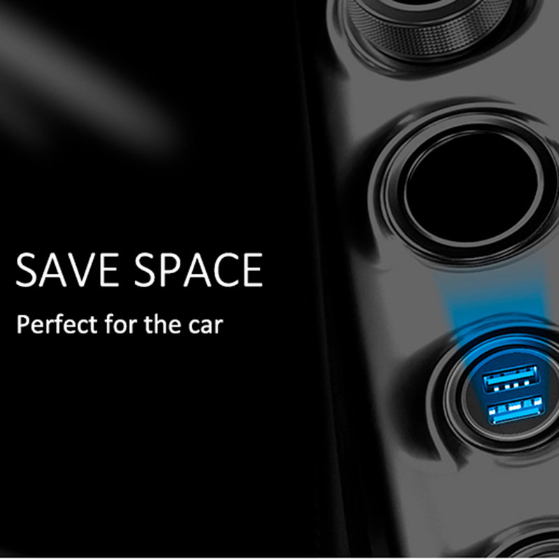 Incarcator Auto USAMS C8 Dual USB Mini 3.1A - US-CC055 - Black